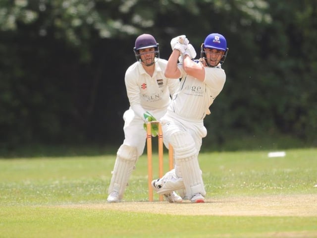 Action from Portslade CC v Bolney CC in Division 4 East of the Sussex Cricket League