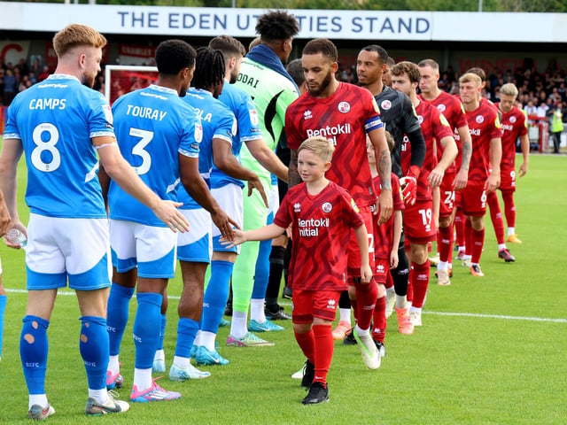 Crawley Town drew 1-1 with Stockport County in their League One encounter at the Broadfield Stadium. Stephen Lawrence/Telephoto Images was there to catch the action