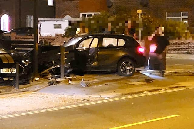 Police said officers received a report of a collision on South Farm Road in Worthing at about 1am on Saturday (July 16).