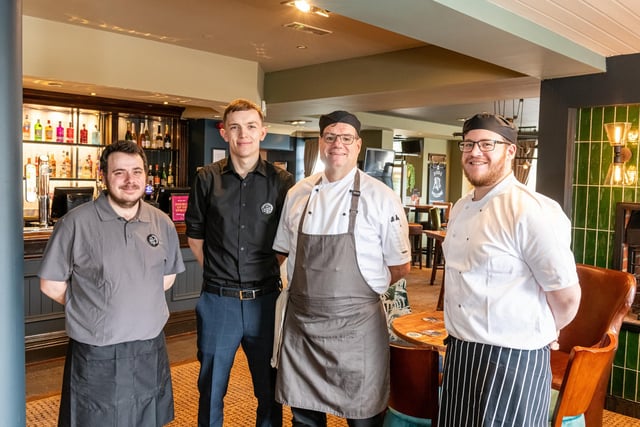 The North Star in Worthing reopens after refurbishment: Pictured are Jack Longhurst, Matthew Lea, Steve Sayer and Alex Pitts