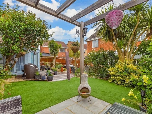 This four-bedroom property offers spacious and versatile accommodation and the agents say it is a fantastic house, close to local shops and good schools.