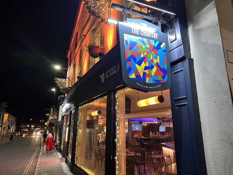 Many local businesses - like The Chantry - put up festive decorations of their own.