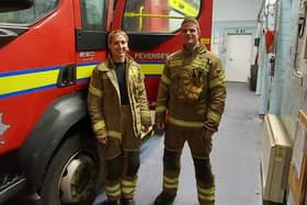 Sian Heather and Ben Lechka from Pevensey Community Fire Station
