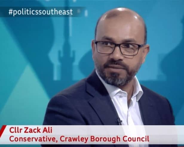 Zach Ali, Conservative Party parliamentary candidate for Crawley.