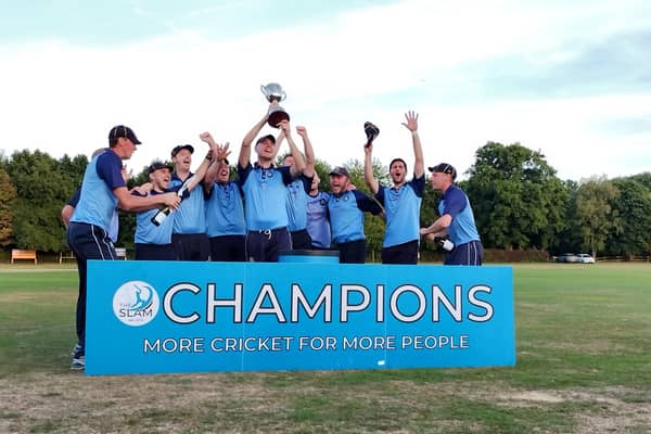 Horley Hackers celebrate winning the Sussex Slam