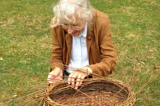 ​Basket-weaving at the Treve Art Show (contributed pic)