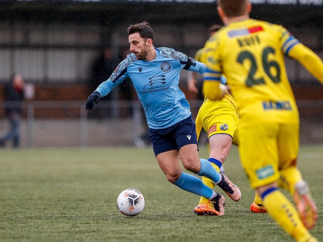 Action from Eastbourne Borough's 3-1 defeat at home to Havant and Waterlooville in National League South