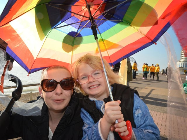 The Umbrella Parade on March 2 2025, which is part of Fat Tuesday. Photo taken at the start of the parade on St Leonards seafront.