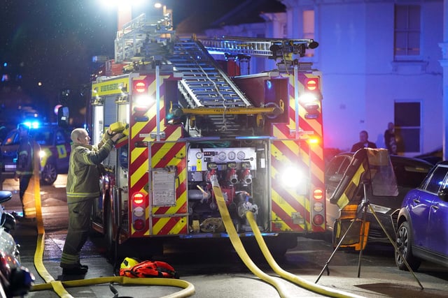 A fire broke out in Wordsworth Street, Hove, on Friday night, April 5