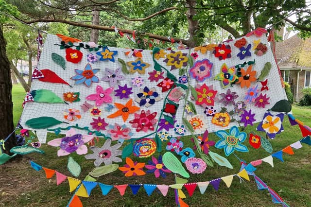 The project started in January with making the flowers to cover the tent