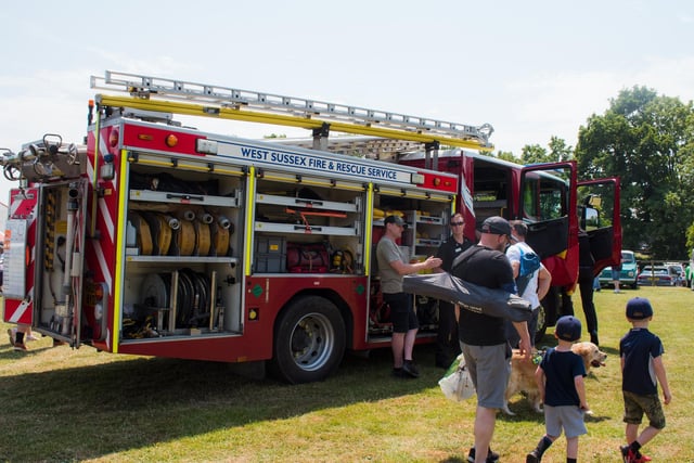 Members of West Sussex Fire and Rescue Service were on hand