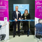 Chris Claydon, Chief Executive at JTL and Mayor of Eastbourne, Councillor Candy Vaughan