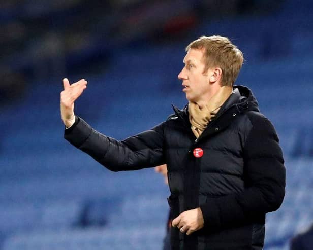 Brighton and Hove Albion boss Graham Potter. (Photo by FRANK AUGSTEIN/POOL/AFP via Getty Images)