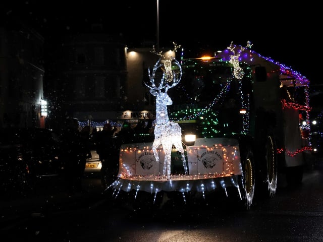 The Christmas Tractor Run 2024 leaving Hastings Old Town on December 21. Photo by Kevin Boorman.