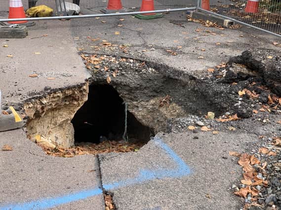 Colebrooke Road has been closed to traffic since a four-metre deep sinkhole opened on June 11.