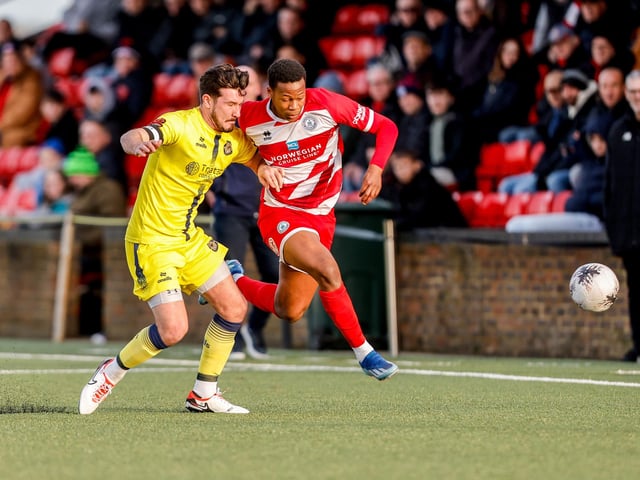 Action from Eastbourne Borough's vital win over Farnborough