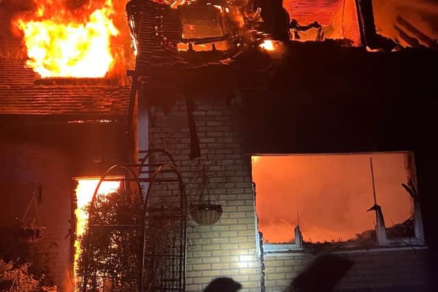Six fire engines Chichester, Midhurst, Petworth and Hampshire & Isle of White Fire & Rescue Service responded to the fire in East Harting Street. Photo: West Sussex Fire and Rescue