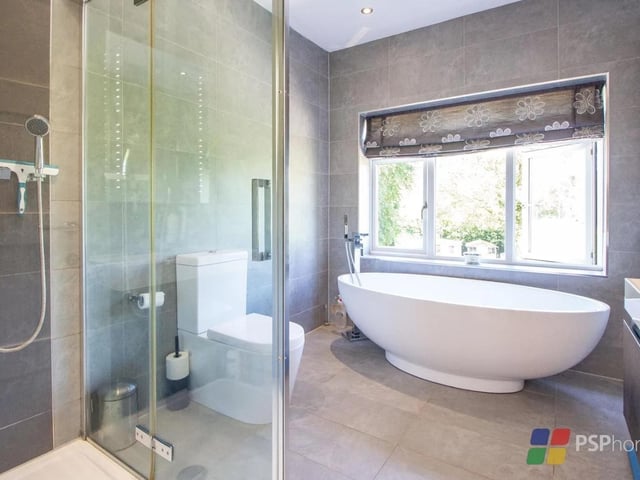 The home has three bathrooms