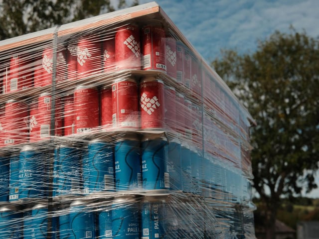 THE BIG FOUR FIVE cans ready for delivery to PRG.