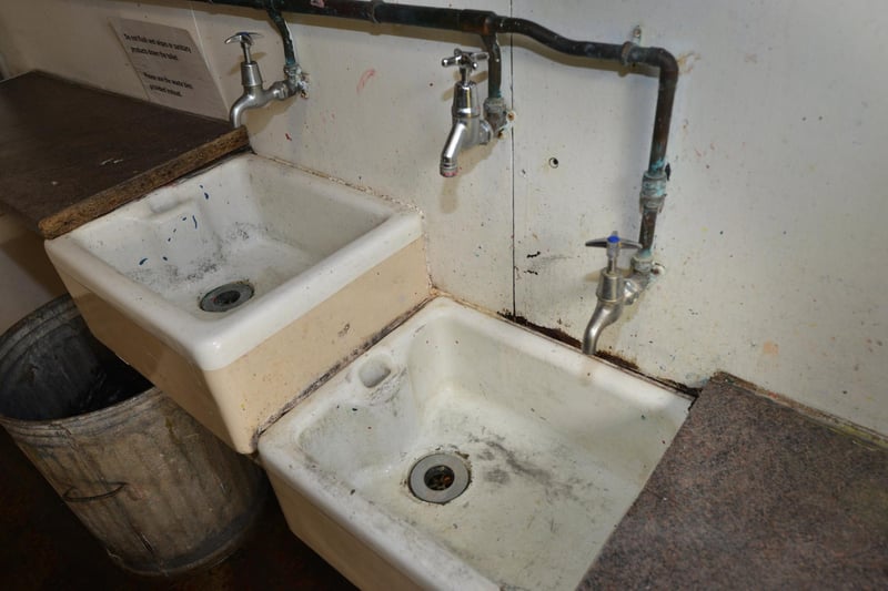 Beach hut tenants in West St Leonards are furious about the condition of their huts. A dirty sink in the toilet block.