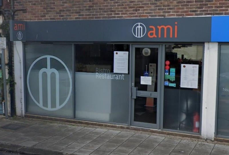 Ami Bistro at 93b Rowlands Road, Worthing, has a rating of 4.5 stars out of five from 598 reviews.