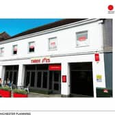 A mock-up of what the restaurant's frontage could look like. Taken from the planning application