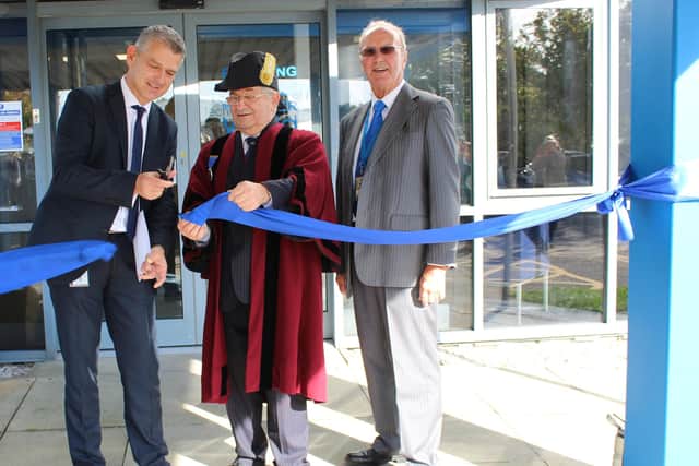 Grand opening ceremony of the new Austin House facility by Nigel Sinden.