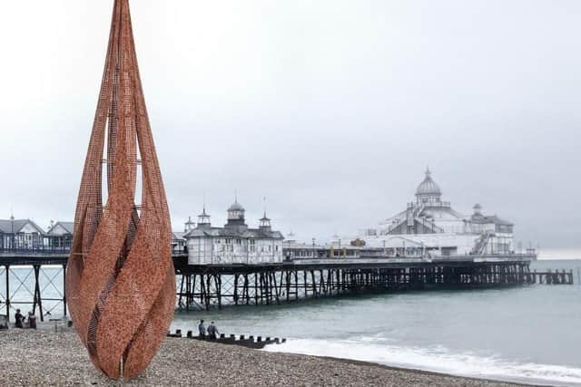 Eastbourne Pier fire: Update on ‘Forged by Flame’ sculpture (artist impression)