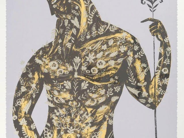 Woodwose Screenprint by Sarah Young