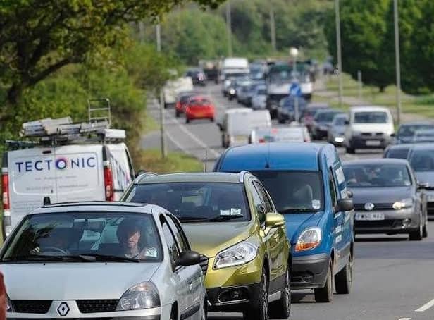 There have been reports that traffic is blocked on the A272 near Bolney