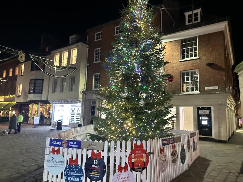 The Rotary Tree of Goodwill is a much-loved staple of Chichester's Christmas decorations.