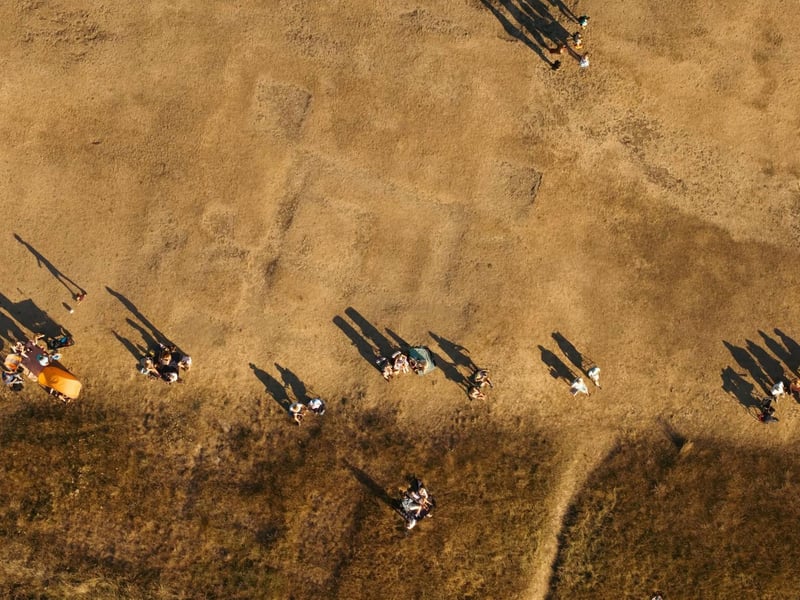 An aerial picture of Beachy Head.