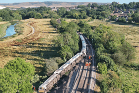 Lewes train derailment on Thursday, August 13. Photo: Eddie Mitchell