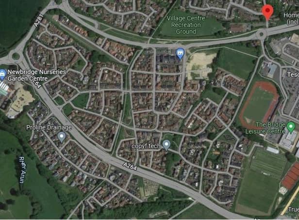 Wickhurst Green development south of Broadbridge Heath (Google Maps)