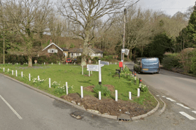 Road blocked and slow traffic due to accident on West Hoathly Road Both ways from Coombe Hill Road to St Hill Road. | Google Maps