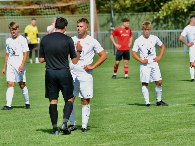 Action from Eastbourne United's 4-2 FA Vase win at Arundel FC