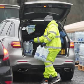 Bottled water station in East Grinstead. Photo: Eddie Mitchell