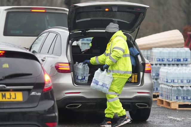 Bottled water station in East Grinstead. Photo: Eddie Mitchell