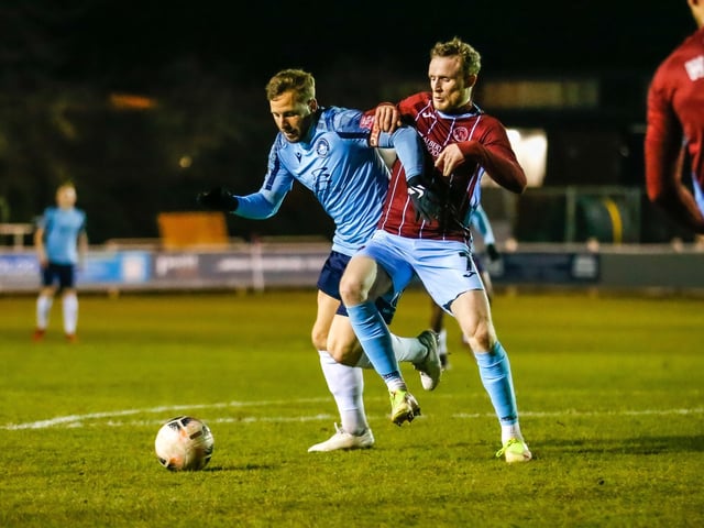 Action from Eastbourne Borough's 2-1 win at Taunton Town in National League South