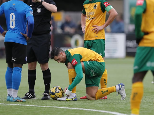 Isthmian Premier action from Horsham's excellent 3-1 home win over play-off chasing Billericay Town on Saturday