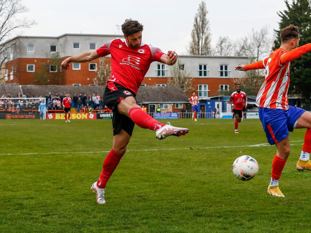 Action from Eastbourne Borough's defeat at Braintree in the National Lague South