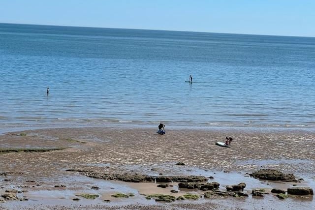 Paddle boarders were out enjoying the good weather on Monday