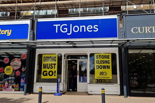 TG Jones in Churchill Parade, formerly WH Smith, has announced it will be closing on September 19