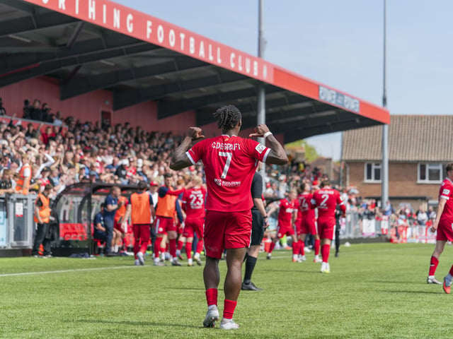 Worthing beat Ebbsfleet to clinch the National League South title