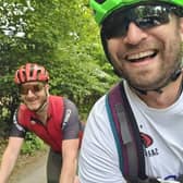 Chris Jones, MD, and Jamie Pownceby from Posturite cycling in The Posturite Pedal for Stroke 