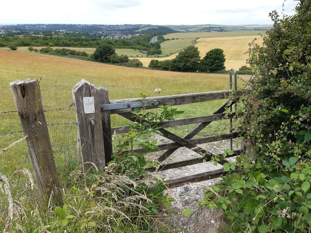 Then you cross the road and pass through this gate on to access land. Already there are stunning views that lift your heart.