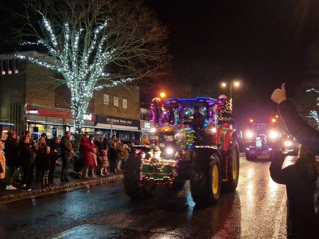 The Arundel Illuminated Tractor Run 2025 in Rustington, which it was visiting for the first time