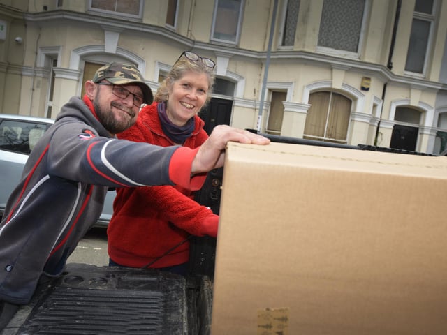 Surviving Christmas 2023 in Hastings on December 14: Packing and delivering hampers, and also sorting through the toys.