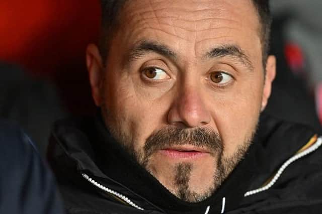 Brighton's Italian head coach Roberto De Zerbi replaced Graham Potter last September