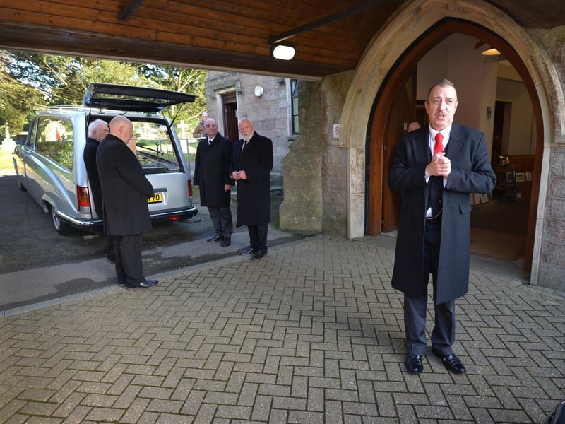 The funeral of Pat Fisher at Hastings Crematorium on February 1 2024.